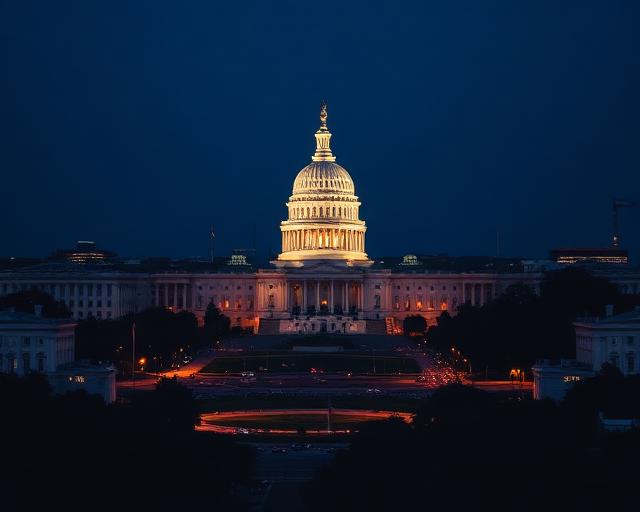 Washington DC civic architecture and skyline.